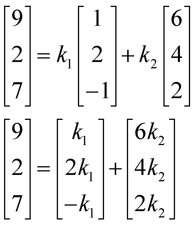 w = k1*u + k2*v