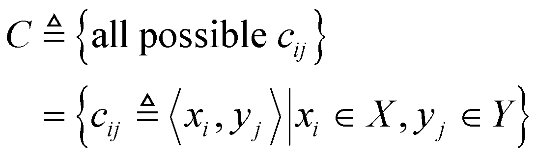 C = set of all possible c sub ij