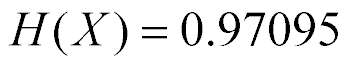 H(X) = 0.97095