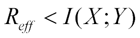 R sub eff is lessthan I(X; Y)