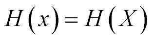  H(x) = H(X) 