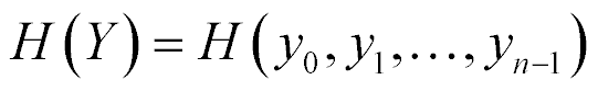 H(Y) = H(y sub 0, y sub 1, ..., y sub n-1)