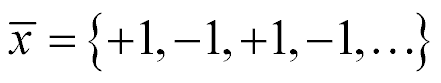 xbar = {+1, -1, +1, -1, ...}