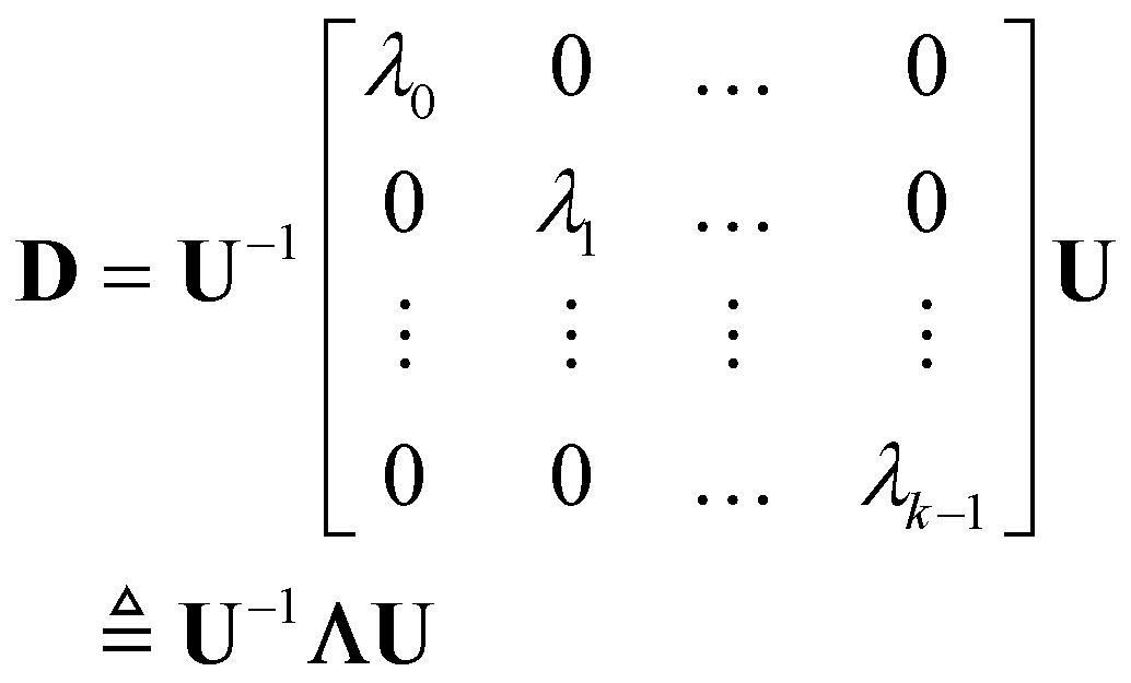 D = U inverse times Lambda times U