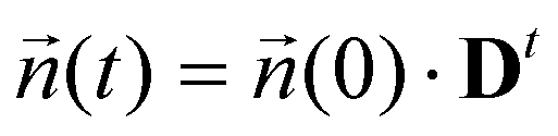  N(t) = N(0) times D sup t 
