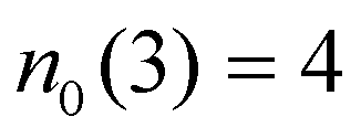  n sub 0 at 3 is equal to 4 